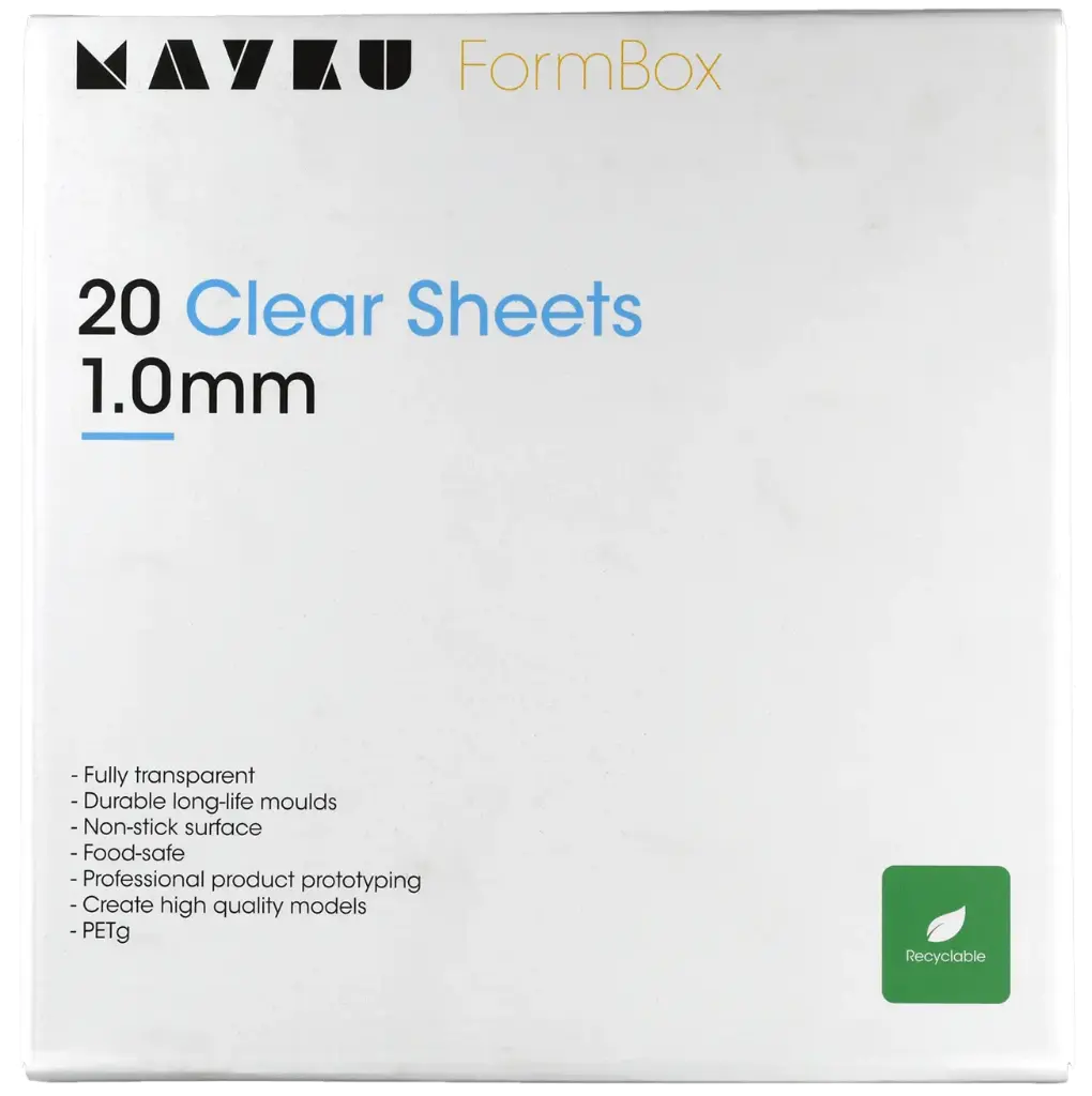 Mayku FormBox Transparente Blätter 1,0mm (20er Pack)